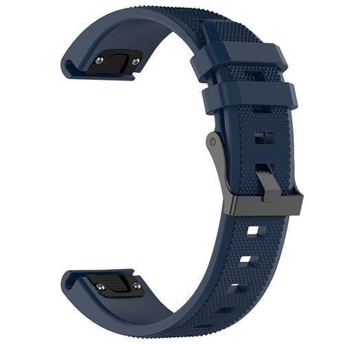 Curea pentru Garmin Fenix 5/6/6 Pro, Techsuit Watchband QuickFit 22mm (W058), bleumarin