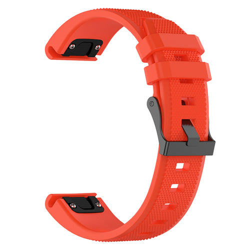 Curea pentru Garmin Fenix 6X/6X Pro, Techsuit Watchband QuickFit 26mm (W058), portocaliu