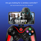 Gamepad Techsuit Wireless Controller (V13), Bluetooth V4.0, 2.4G, 400mAh, Universal, negru;albastru