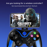 Gamepad Techsuit Wireless Controller (V13), Bluetooth V4.0, 2.4G, 400mAh, Universal, negru;albastru