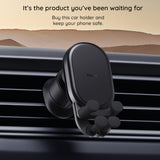 Suport auto Baseus Pro (SUWX030001), Stable Gravitational, Wireless Charging, pentru Grila ventilatie, 15W, negru