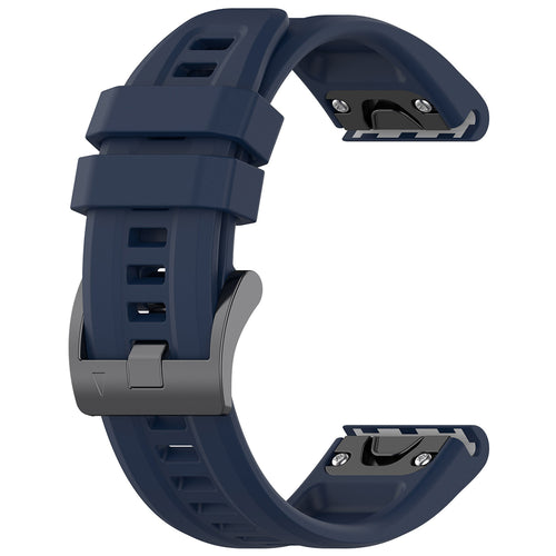 Curea pentru Garmin Fenix 5/6/6 Pro, Techsuit Watchband QuickFit 22mm (W060), bleumarin