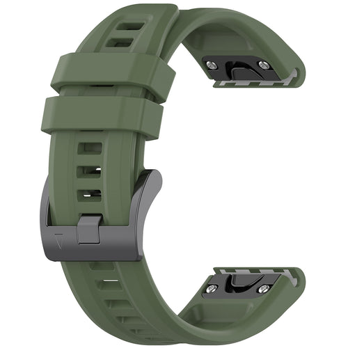 Curea pentru Garmin Instinct 2S Solar, Techsuit Watchband QuickFit 20mm (W060), verde inchis