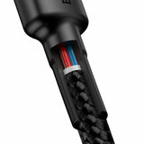 Cablu Baseus de date Cafule (Catklf-HG1), Type-C to Type-C, 60W Flash Charging, 20V, 3A, 2m, negru;gri