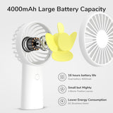JisuLife Premium portabil Mini Fan Life6 (FA20X), USB-C reincarcabil, 3 Wind Speeds, 4000mAh, Alb