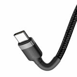 Cablu Baseus de date Cafule (Catklf-HG1), Type-C to Type-C, 60W Flash Charging, 20V, 3A, 2m, negru;gri