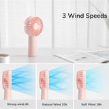 JisuLife Premium portabil Mini Fan Life6 (FA20X), USB-C reincarcabil, 3 Wind Speeds, 4000mAh, Alb
