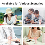JisuLife Premium portabil Mini Fan Life6 (FA20X), USB-C reincarcabil, 3 Wind Speeds, 4000mAh, Alb