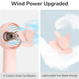 JisuLife Premium portabil Mini Fan Life6 (FA20X), USB-C reincarcabil, 3 Wind Speeds, 4000mAh, Alb