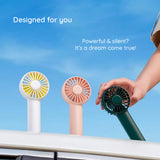 JisuLife Premium portabil Mini Fan Life1 (FA20), USB-C reincarcabil, 3 Wind Speeds, 2000mAh, Deep Verde
