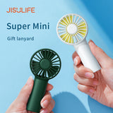 JisuLife Premium portabil Mini Fan Life1 (FA20), USB-C reincarcabil, 3 Wind Speeds, 2000mAh, Alb