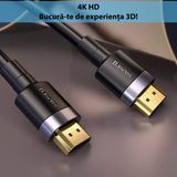 Cablu audio Baseus Video Cable Cafule (Cadklf-G01), HDMI to HDMI, 4K, 3m, negru