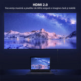 Cablu audio Baseus Video Cable Cafule (Cadklf-G01), HDMI to HDMI, 4K, 3m, negru