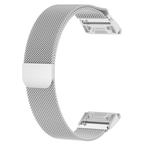 Curea pentru Garmin Fenix 6X/6X Pro, Techsuit Watchband QuickFit 26mm (W009), argintiu