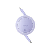 Cablu Baseus de date Free2Pull Mini (P10364500511-01), Type-C to Type-C, 60W, 1m, Retractabil, mov