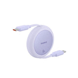 Cablu Baseus de date Free2Pull Mini (P10364500511-01), Type-C to Type-C, 60W, 1m, Retractabil, mov