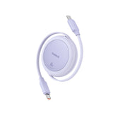 Cablu Baseus de date Free2Pull Mini (P10364500511-01), Type-C to Type-C, 60W, 1m, Retractabil, mov