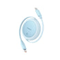 Cablu Baseus de date Free2Pull Mini (P10364500311-01), Type-C to Type-C, 60W, 1m, Retractabil, albastru