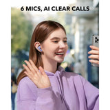 Casti wireless Anker SoundCore P40i (A3955GQ1), TWS, ANC, Bluetooth 5.2, Control tactil, mov