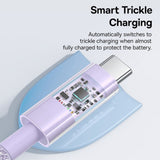 Cablu Baseus de date Gem (P10373002511-00), USB to Type-C, Super Incarcare rapida 100W, 1m, mov