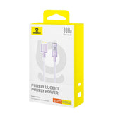 Cablu Baseus de date Gem (P10373002511-00), USB to Type-C, Super Incarcare rapida 100W, 1m, mov