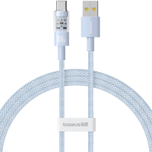 Cablu Baseus de date Gem (P10373002311-00), USB to Type-C, Super Incarcare rapida 100W, 1m, albastru
