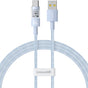 Cablu Baseus de date Gem (P10373002311-00), USB to Type-C, Super Incarcare rapida 100W, 1m, albastru