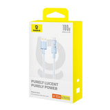 Cablu Baseus de date Gem (P10373002311-00), USB to Type-C, Super Incarcare rapida 100W, 1m, albastru
