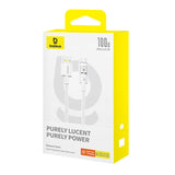 Cablu Baseus de date Gem (P10373002211-01), USB to Type-C, Super Incarcare rapida 100W, 2m, alb
