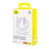 Cablu Baseus de date Gem (P10373002511-01), USB to Type-C, Super Incarcare rapida 100W, 2m, mov