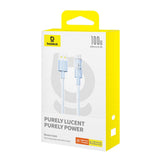 Cablu Baseus de date Gem (P10373002311-01), USB to Type-C, Super Incarcare rapida 100W, 2m, albastru