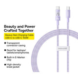 Cablu Baseus de date Gem (P10373000511-00), Type-C to Type-C, Super Incarcare rapida 100W, 1m, mov