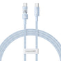 Cablu Baseus de date Gem (P10373000311-01), Type-C to Type-C, Super Incarcare rapida 100W, 2m, albastru