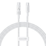 Cablu Baseus de date Gem (P10373000211-01), Type-C to Type-C, Super Incarcare rapida 100W, 2m, alb