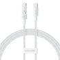 Cablu Baseus de date Gem (P10373000211-01), Type-C to Type-C, Super Incarcare rapida 100W, 2m, alb