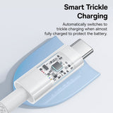 Cablu Baseus de date Gem (P10373000211-00), Type-C to Type-C, Super Incarcare rapida 100W, 1m, alb