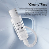 Cablu Baseus de date Gem (P10373000211-00), Type-C to Type-C, Super Incarcare rapida 100W, 1m, alb