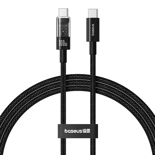 Cablu Baseus de date Gem (P10373000111-01), Type-C to Type-C, Super Incarcare rapida 100W, 2m, negru