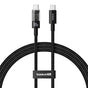 Cablu Baseus de date Gem (P10373000111-01), Type-C to Type-C, Super Incarcare rapida 100W, 2m, negru