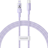 Cablu Baseus de date Gem (P10373001511-00), USB-C to Lightning, Incarcare rapida 20W, 1m, mov