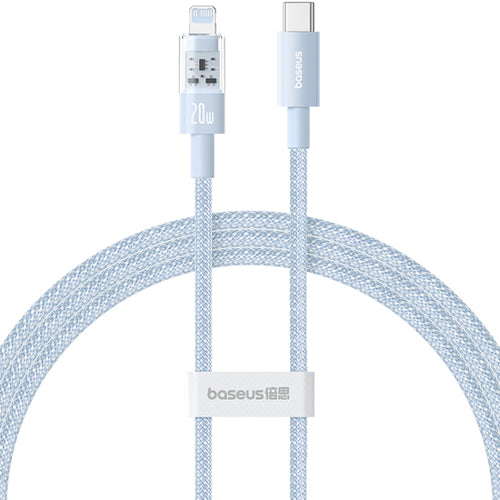 Cablu Baseus de date Gem (P10373001311-00), USB-C to Lightning, Incarcare rapida 20W, 1m, albastru