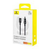Cablu Baseus de date Gem (P10373001111-00), USB-C to Lightning, Incarcare rapida 20W, 1m, negru