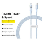 Cablu Baseus de date Gem (P10373001311-01), USB-C to Lightning, Incarcare rapida 20W, 2m, albastru