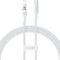 Cablu Baseus de date Gem (P10373001211-01), USB-C to Lightning, Incarcare rapida 20W, 2m, alb