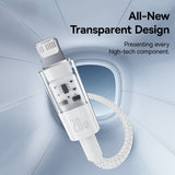 Cablu Baseus de date Gem (P10373001211-01), USB-C to Lightning, Incarcare rapida 20W, 2m, alb