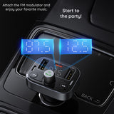 Modulator FM Baseus si Incarcator auto S-09 Pro (C10762200113-00), 2x USB, Type-C, Bluetooth 5.3, Afisaj digital, negru