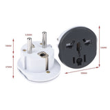 Adaptor pentru Calatorie Techsuit (C529), pentru UK / US / AU to EU, 16A, 250V, German Standard Design, Grey / Alb