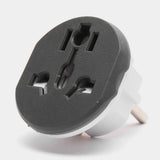 Adaptor pentru Calatorie Techsuit (C529), pentru UK / US / AU to EU, 16A, 250V, German Standard Design, Grey / Alb