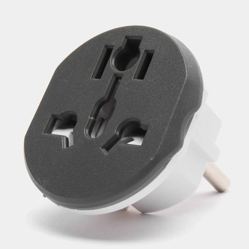 Adaptor pentru Calatorie Techsuit (C529), pentru UK / US / AU to EU, 16A, 250V, German Standard Design, Grey / Alb