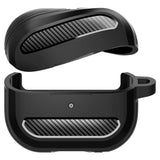 Husa pentru pentru Samsung Galaxy Buds 3 / 3 Pro / 3 FE, Aluminum Holder, Spigen, negru
